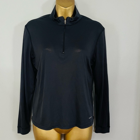 Patagonia Black Long Sleeve Half Zip Activewear Top Women’s M Outdoor Gym - Picture 2 of 6